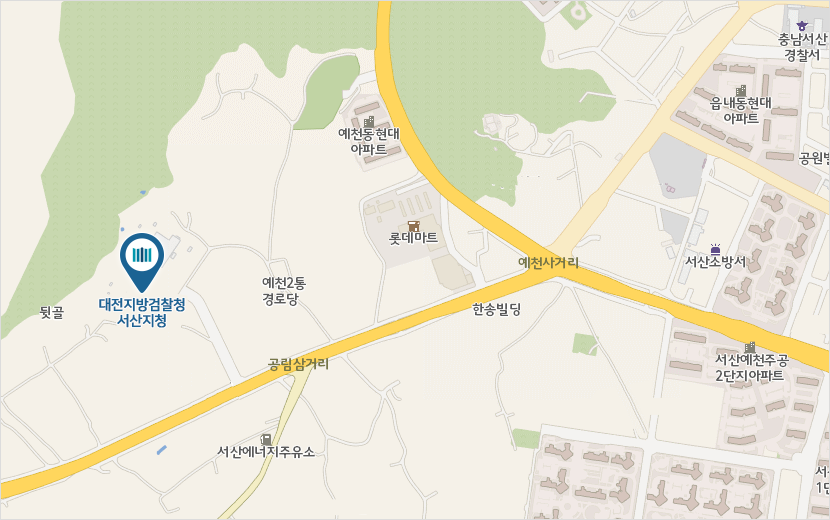 대전지방검찰청 서산지청 위치안내지도